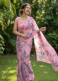 Lovely Digital Print Georgette Saree