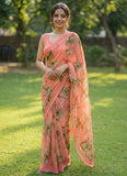 Lovely Digital Print Georgette Saree