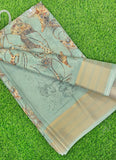 Lovely Digital Print Moss Georgette Saree