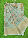 Lovely Digital Print Moss Georgette Saree