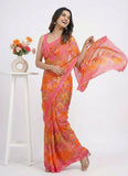 Beautiful Digital Print Crepe Georgette Saree