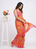 Beautiful Digital Print Crepe Georgette Saree