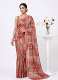 Beautiful Digital Print Crepe Georgette Saree