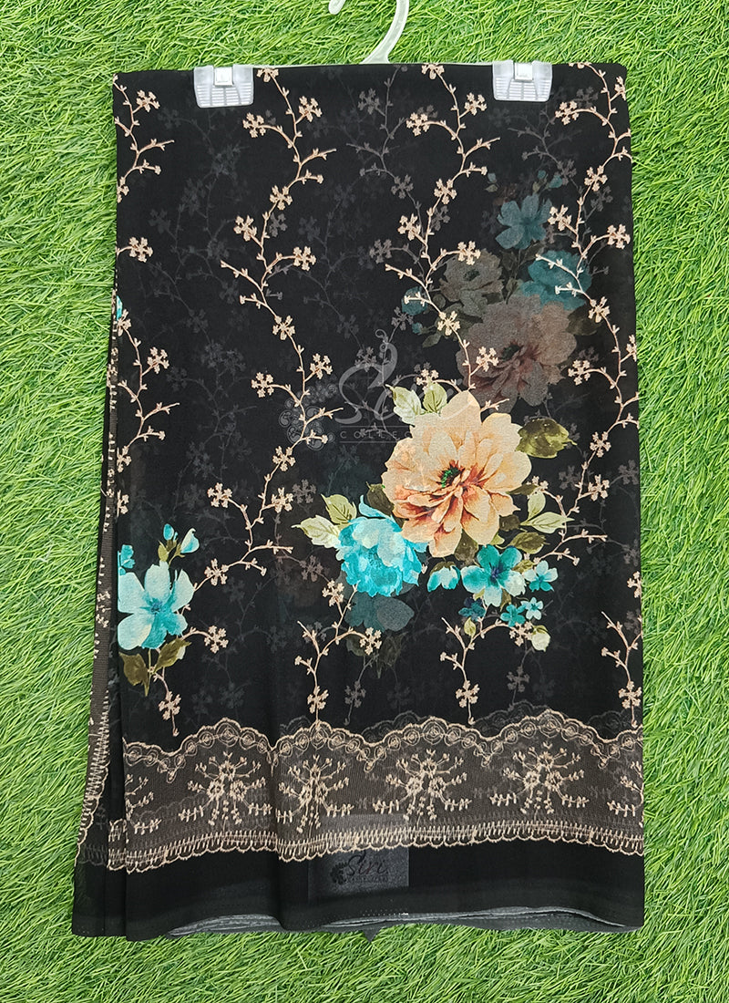 Lovely Digital Print Georgette Saree