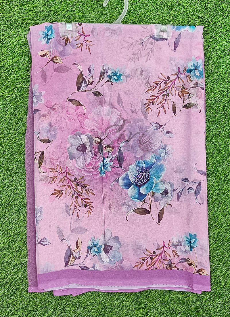 Lovely Digital Print Georgette Saree