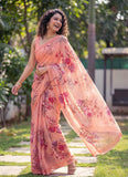 Lovely Digital Print Georgette Saree