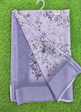 Lovely Digital Print Georgette Saree in Satin Borders