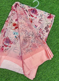 Lovely Digital Print Georgette Saree in Satin Borders