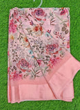 Lovely Digital Print Georgette Saree in Satin Borders
