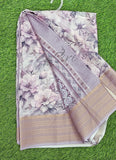 Lovely Digital Print Moss Georgette Saree