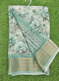Lovely Digital Print Moss Georgette Saree