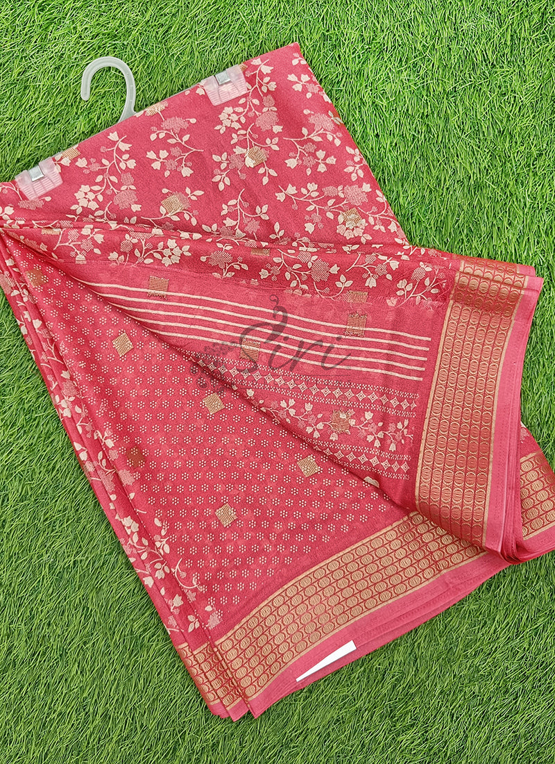 Beautiful Moss Georgette Saree