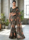 Beautiful Printed Brasso Saree