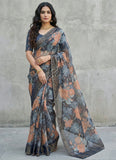 Beautiful Printed Brasso Saree