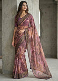 Beautiful Printed Brasso Saree