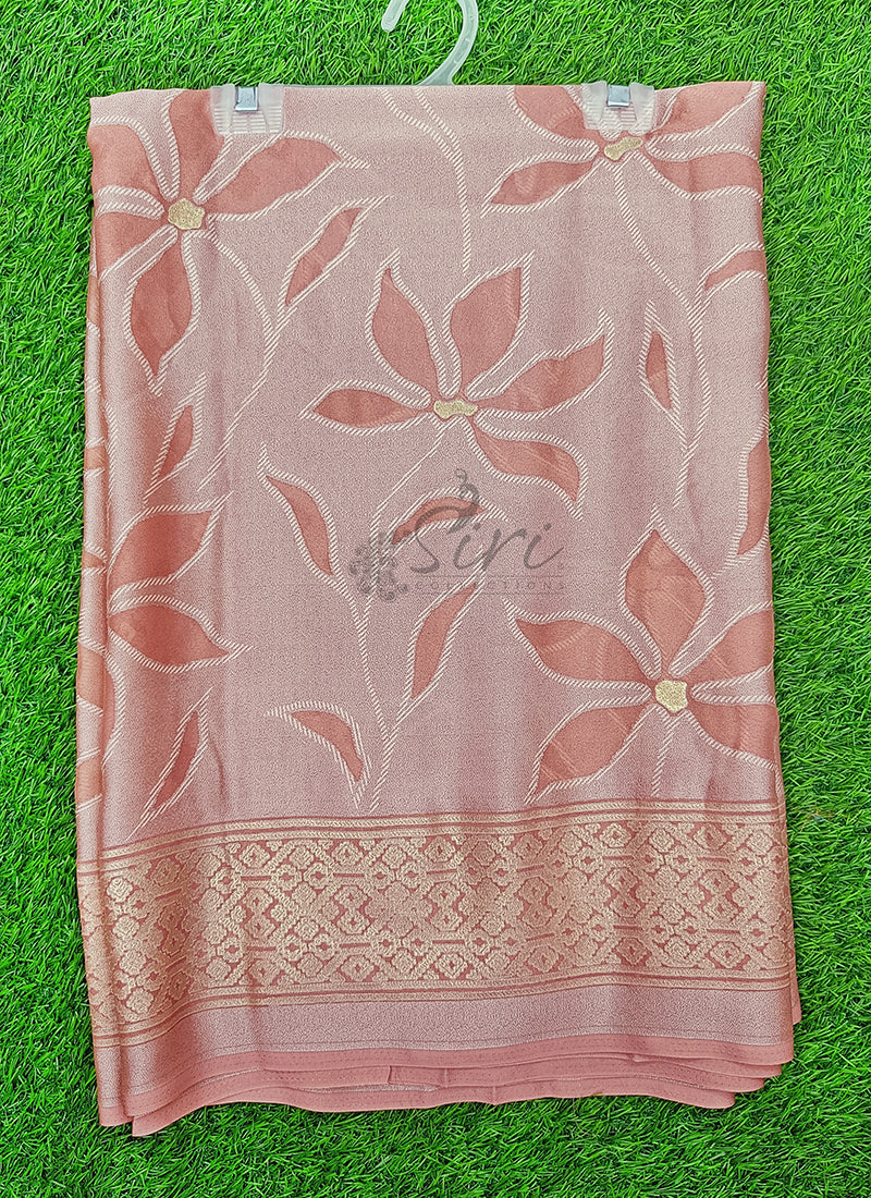 Lovely Brasso Moss Georgette Saree