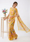Lovely Digital Print Georgette Saree