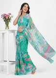 Lovely Digital Print Georgette Saree