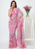Lovely Digital Print Georgette Saree