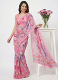 Lovely Digital Print Georgette Saree