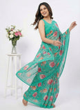 Lovely Digital Print Georgette Saree