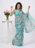 Lovely Digital Print Georgette Saree