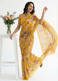 Lovely Digital Print Georgette Saree