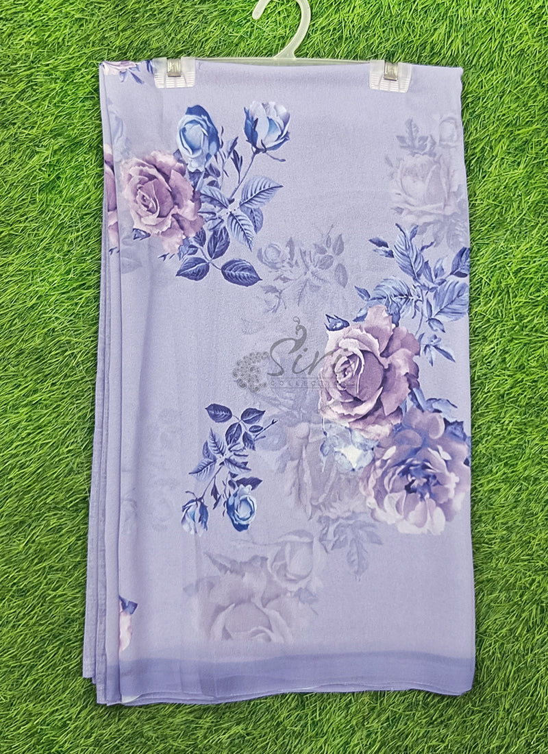 Lovely Digital Print Georgette Saree