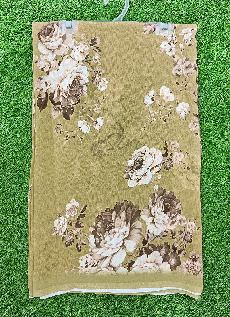 Lovely Digital Print Georgette Saree