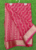Lovely Printed Georgette Saree in Self Design