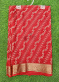 Lovely Printed Georgette Saree in Self Design