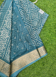 Lovely Printed Georgette Saree in Self Design