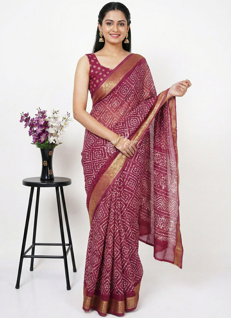 Lovely Printed Georgette Saree in Self Design