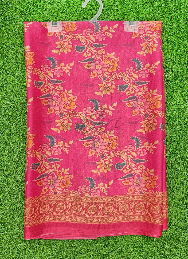 Beautiful Digital Print Crepe Georgette Saree