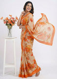 Beautiful Digital Print Crepe Georgette Saree