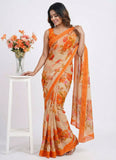 Beautiful Digital Print Crepe Georgette Saree