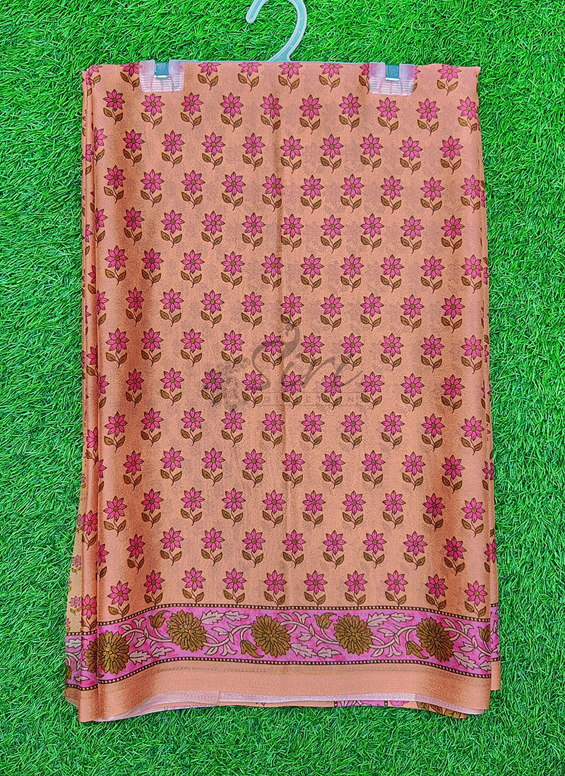 Beautiful Digital Print Crepe Georgette Saree