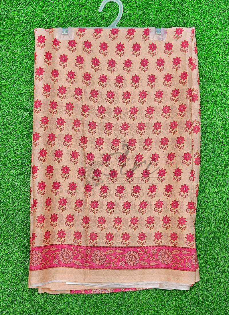 Beautiful Digital Print Crepe Georgette Saree