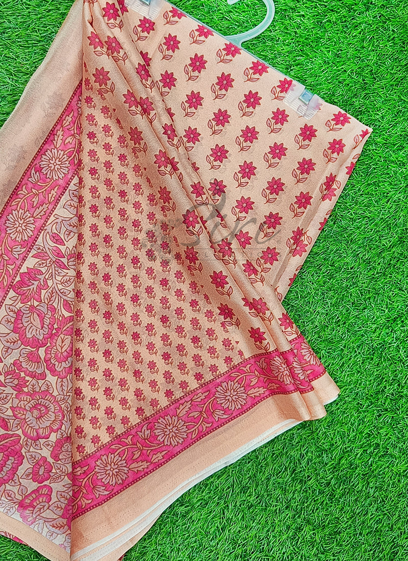 Beautiful Digital Print Crepe Georgette Saree