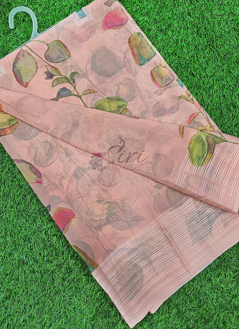 Lovely Digital Print Georgette Saree
