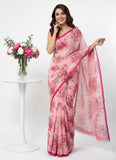 Beautiful Digital Print Crepe Georgette Saree