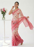 Beautiful Digital Print Crepe Georgette Saree