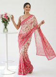 Beautiful Digital Print Crepe Georgette Saree