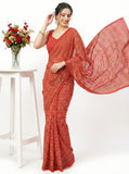 Beautiful Digital Print Crepe Georgette Saree