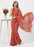 Beautiful Digital Print Crepe Georgette Saree