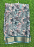 Beautiful Digital Print Moss Georgette Saree
