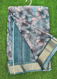 Beautiful Digital Print Moss Georgette Saree