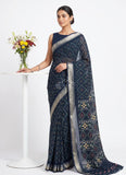 Beautiful Printed Moss Georgette Saree
