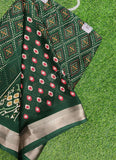 Beautiful Printed Moss Georgette Saree