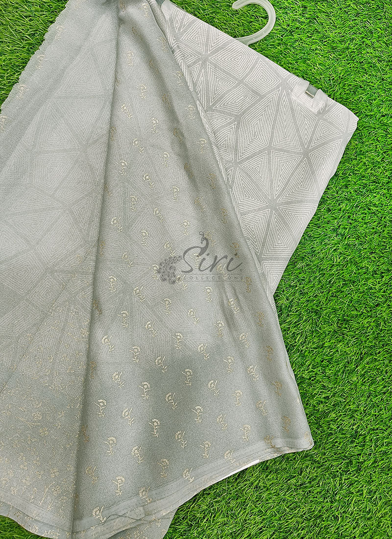 Beautiful Printed Moss Georgette Saree
